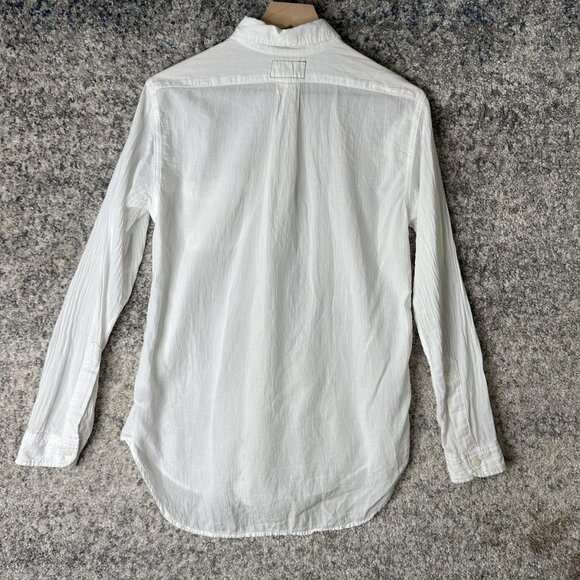 Current/Elliott Shirt Womens Extra Small White Prep School Cotton Button Front - Picture 5 of 7